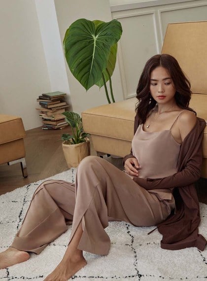 不對稱領美背細肩帶背心